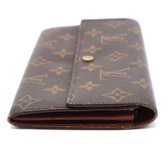 #46346 Monogram Long Flap Pocket Bill Case Zip Zipper Vintage Sarah Wallet - Picture 8 of 11